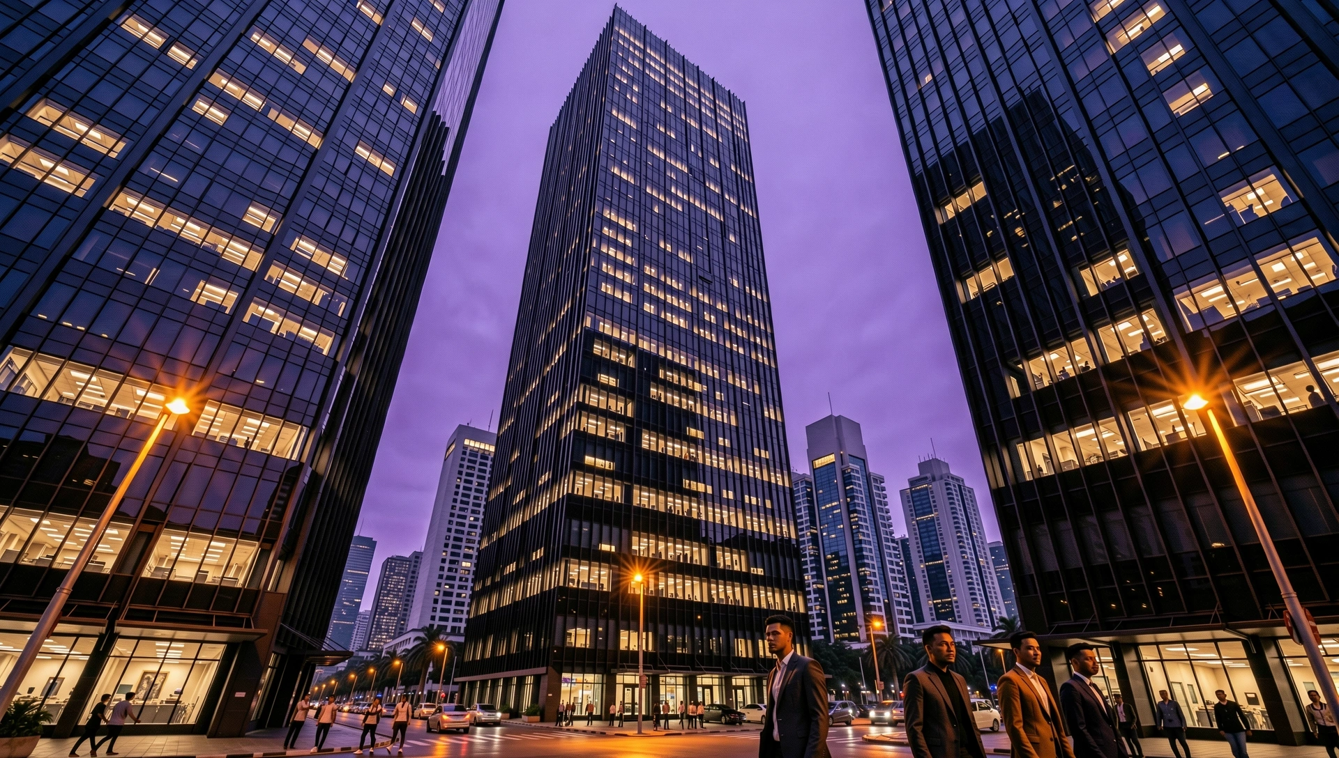 Jakarta Urban Landscape Blue Hour