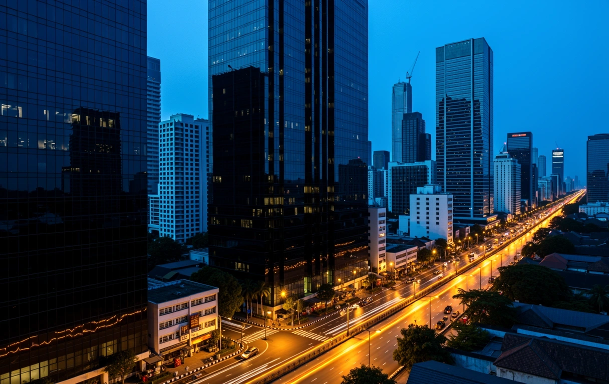 Jakarta Skyline at Blue Hour